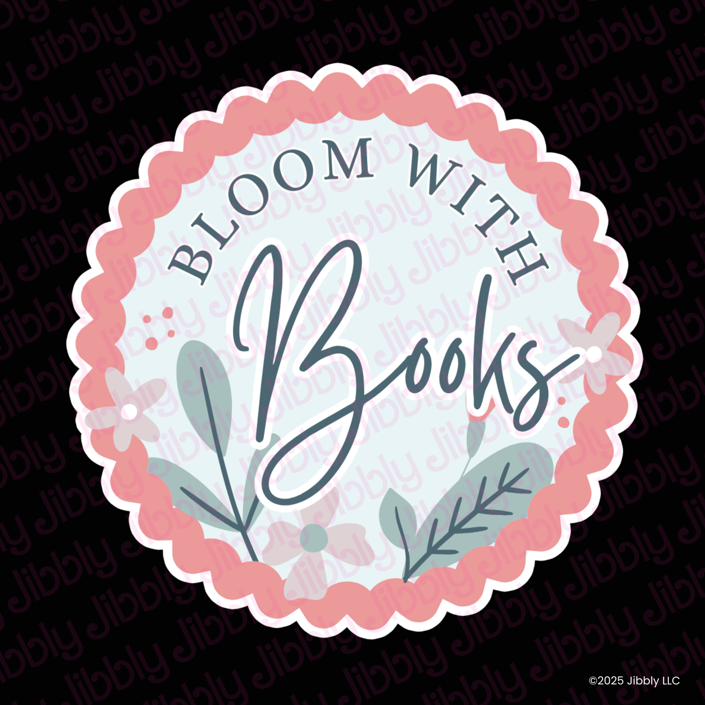 Bloom With Books Waterproof Vinyl Sticker