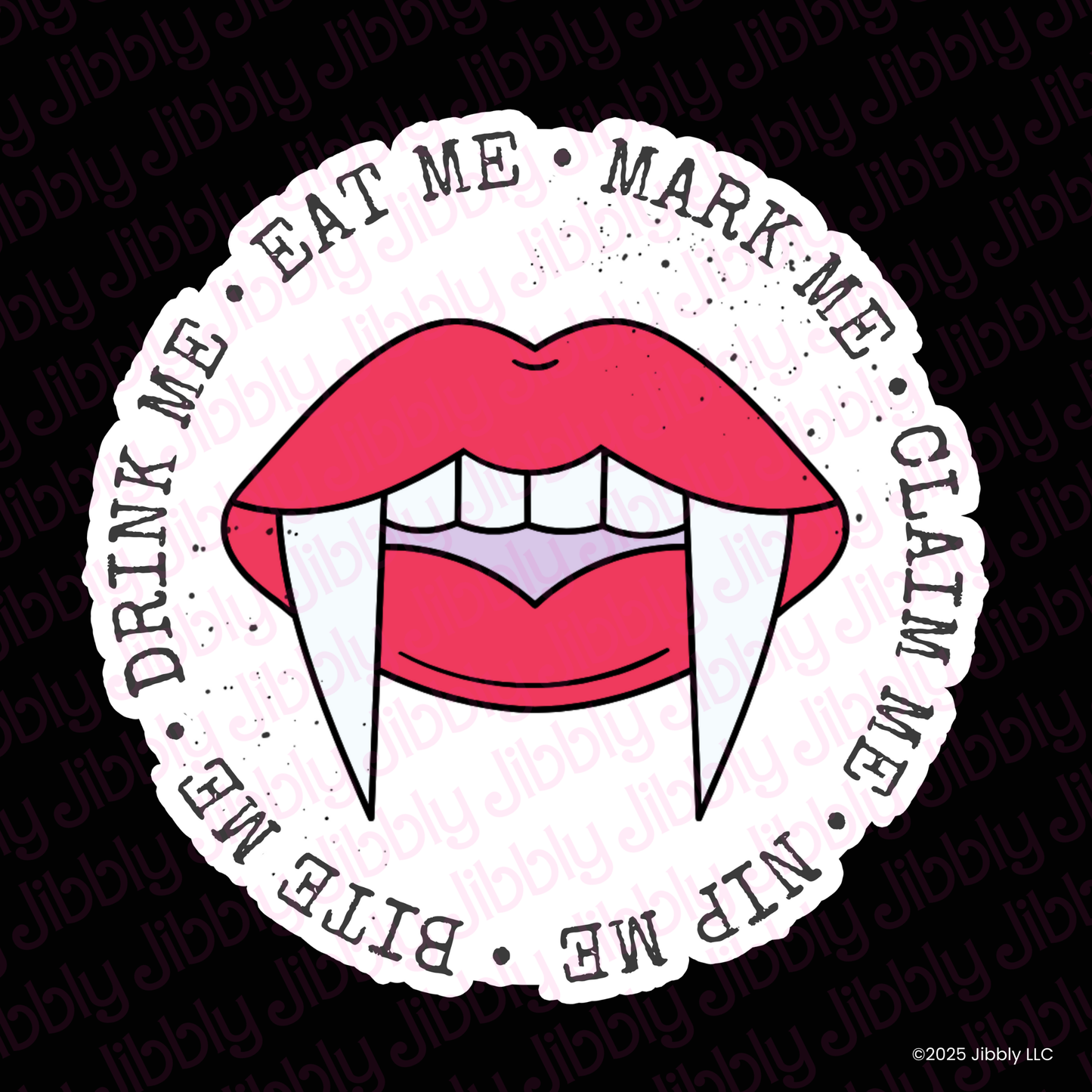 Bite Me, Vamp Waterproof Vinyl Sticker