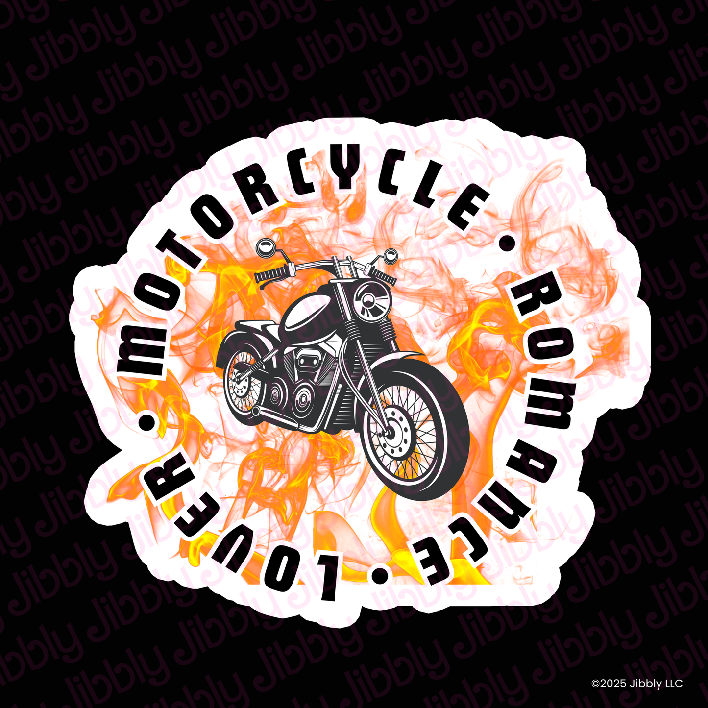 Motorcycle Romance Lover Waterproof Vinyl Sticker