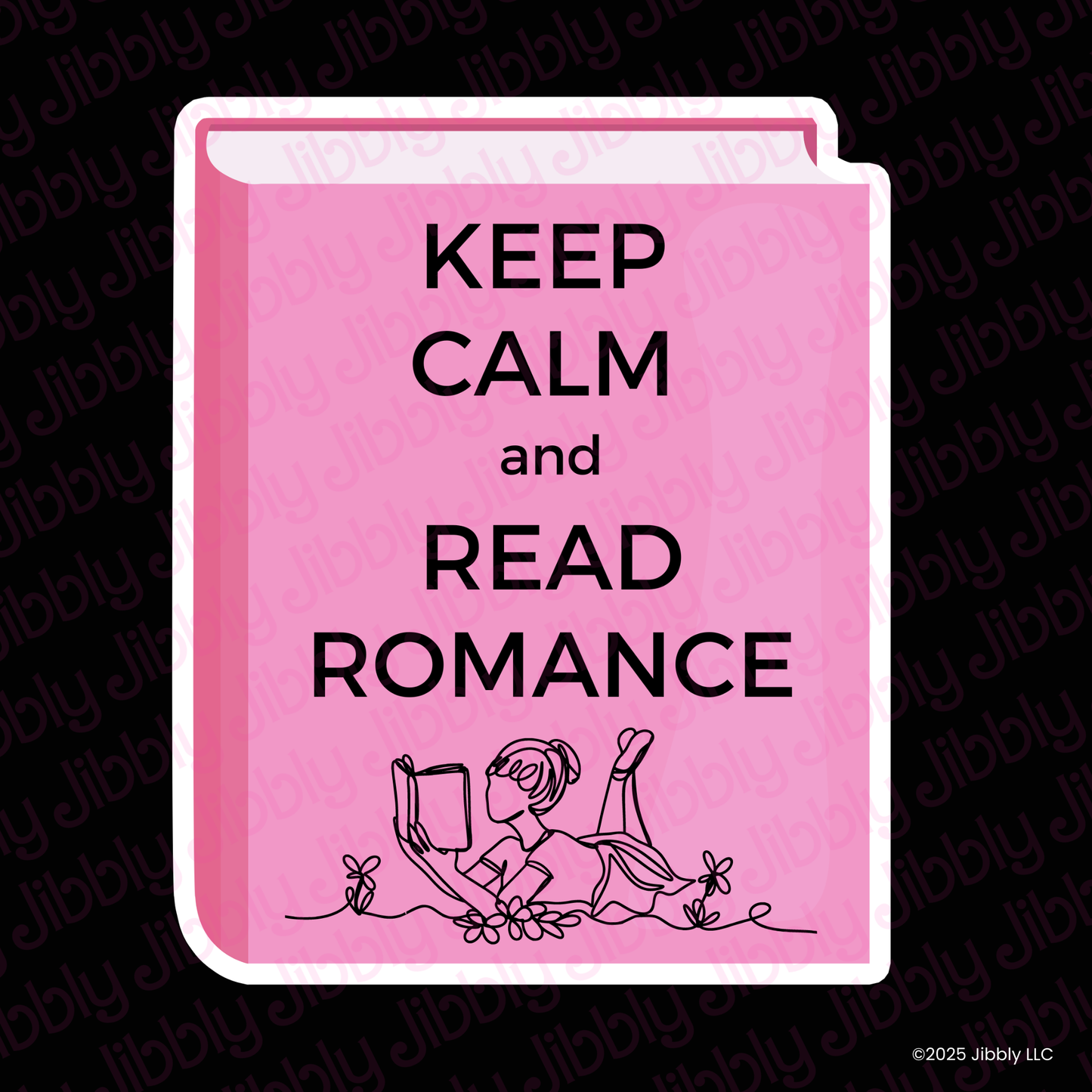 Keep Calm and Read Romance Waterproof Vinyl Sticker