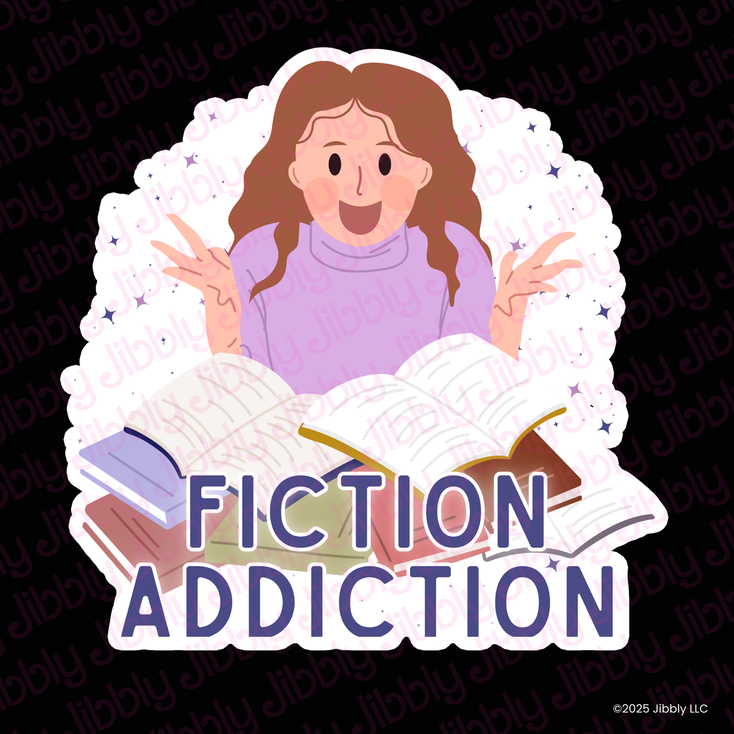 Fiction Addiction Waterproof Vinyl Sticker