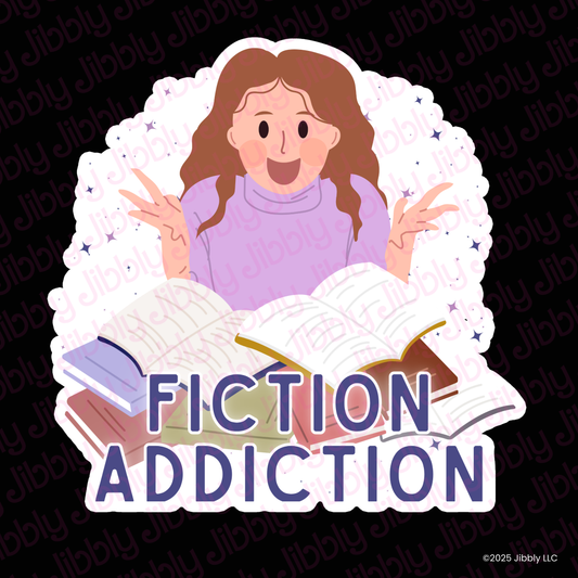 Fiction Addiction Waterproof Vinyl Sticker