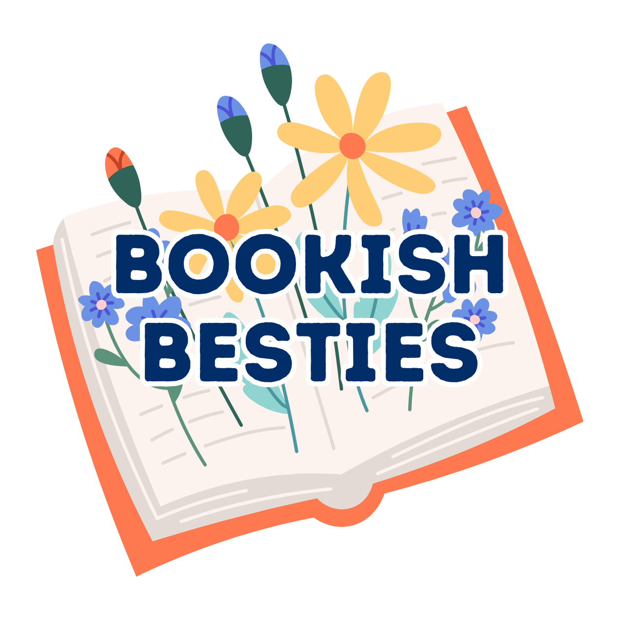 Bookish Besties 1-Piece Waterproof Vinyl Sticker