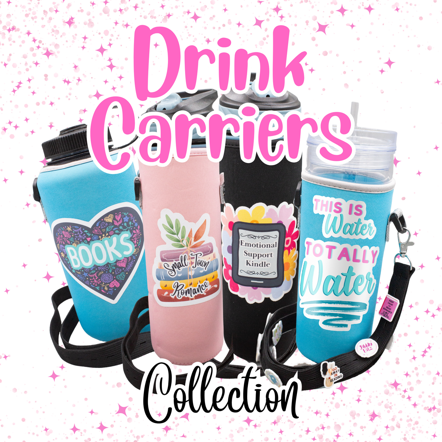 Jibbly Design Neoprene Drink Carrier with Jibbly Strap™