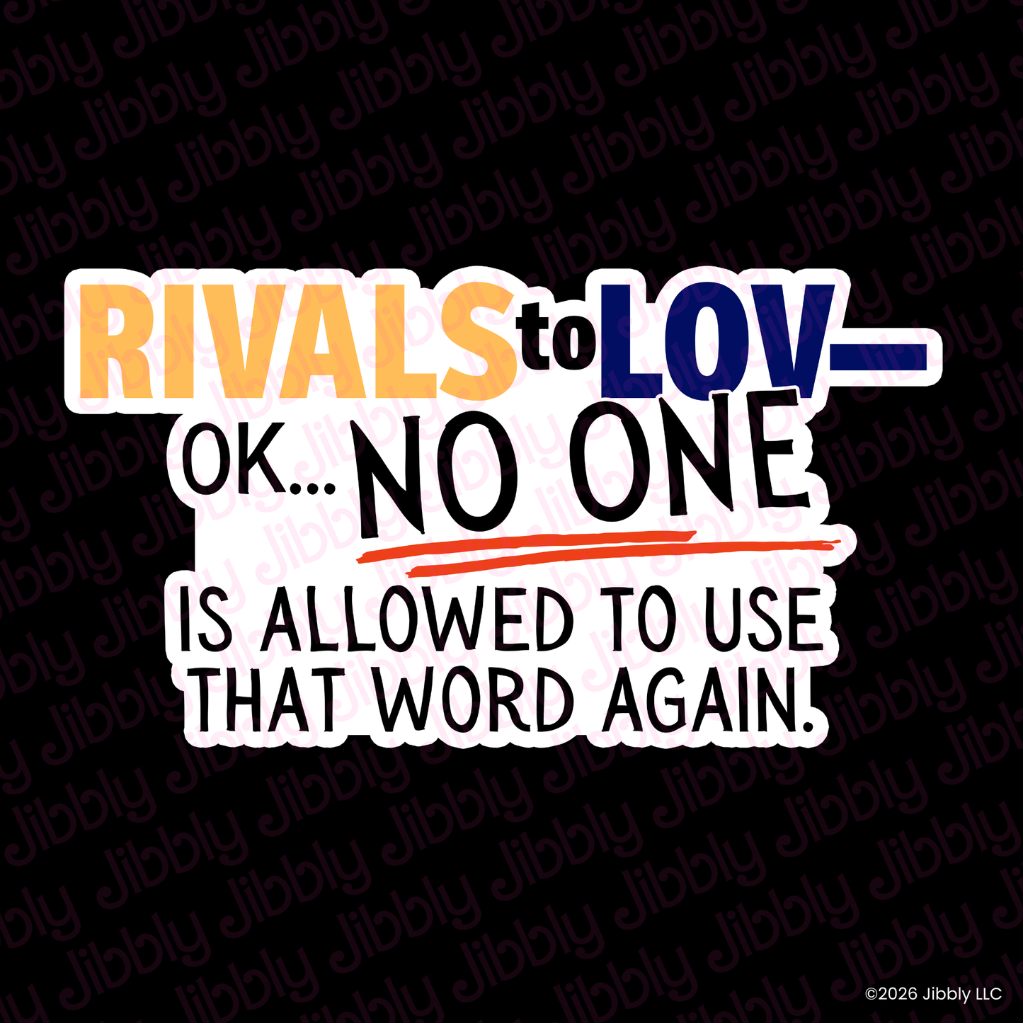 Rivals to Lovers Weatherproof Vinyl Sticker | Bookish Gift | Romance Reader Collectable