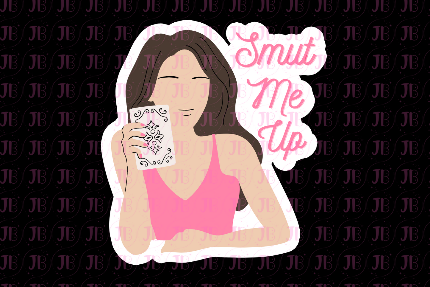 Bookish Gift - Romance Reader Bit Charm - Smut Me Up Dark Brown Hair Charm