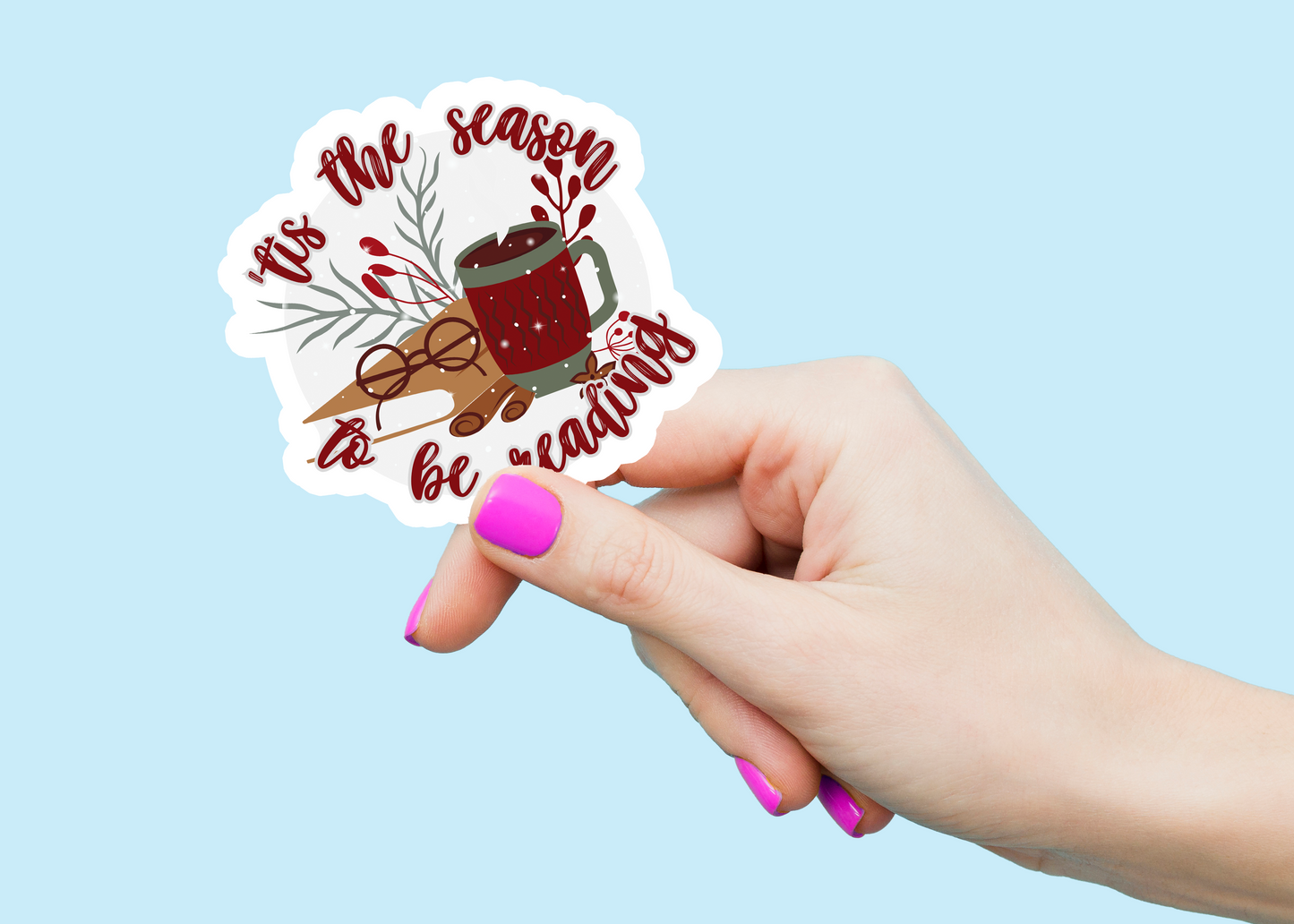 Tis the Season to be Reading Sticker