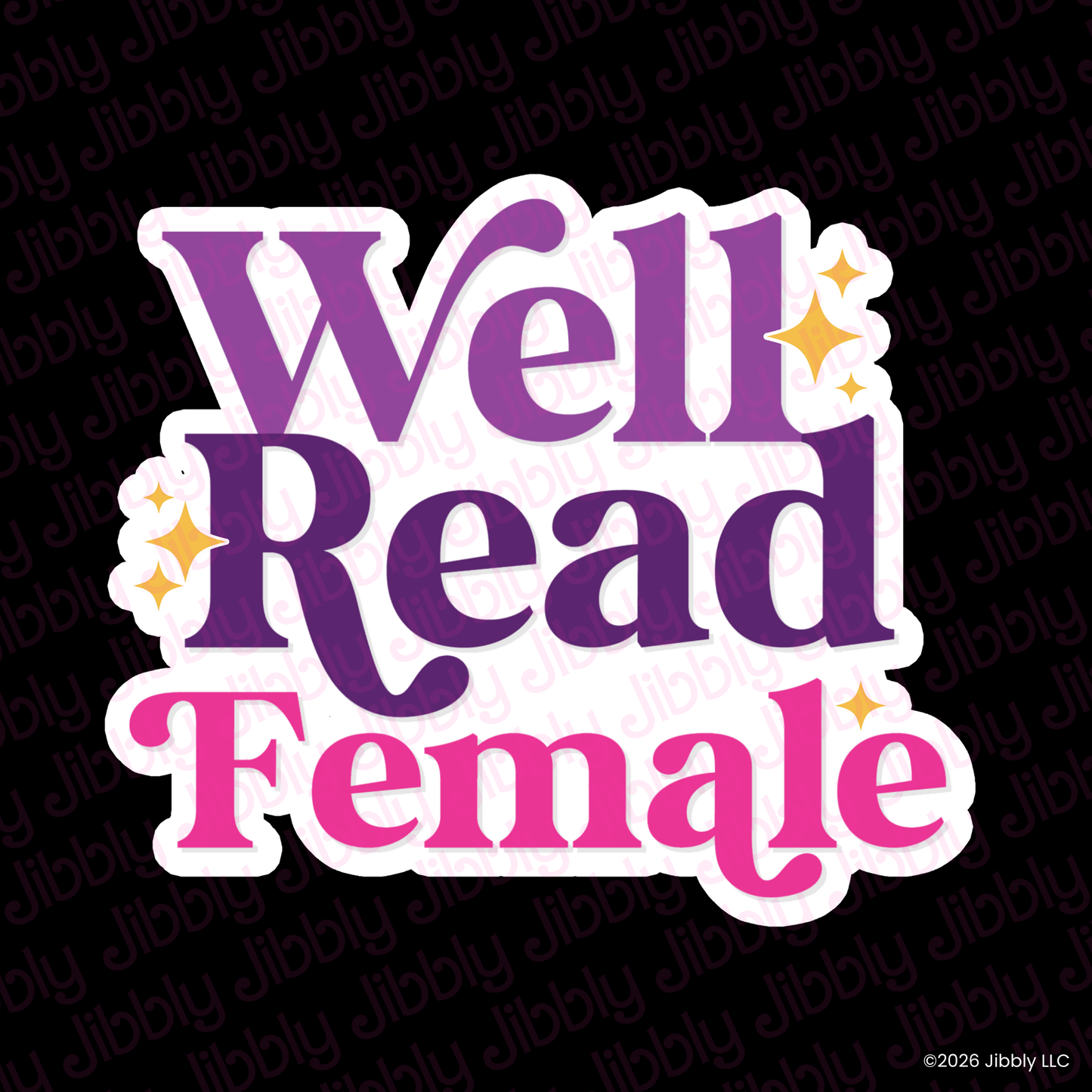 Well Read Female Weatherproof Vinyl Sticker | Bookish Gift | Romance Reader Collectable