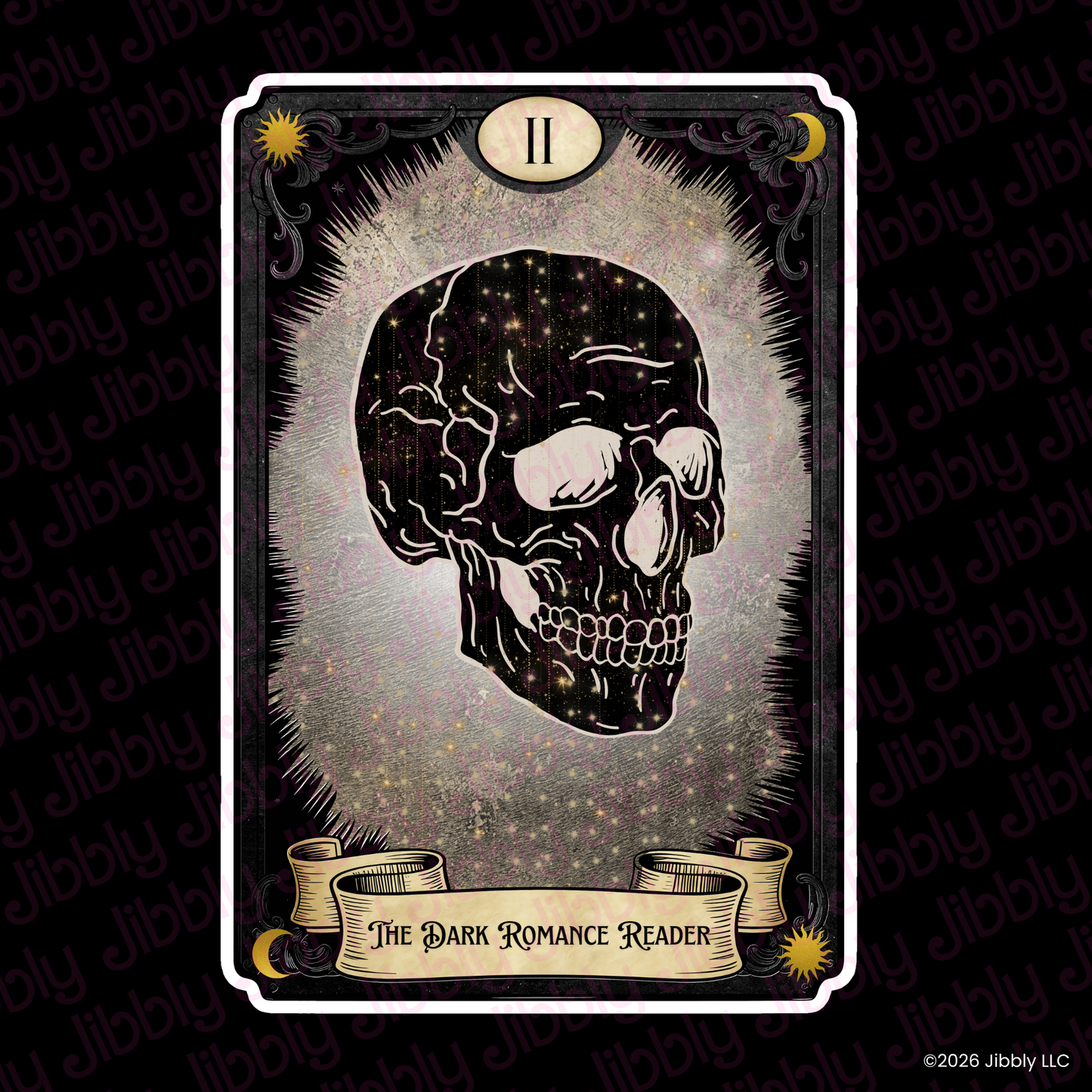 The Dark Romance Reader Tarot Card Weatherproof Vinyl Sticker | Bookish Gift | Romance Reader Collectable