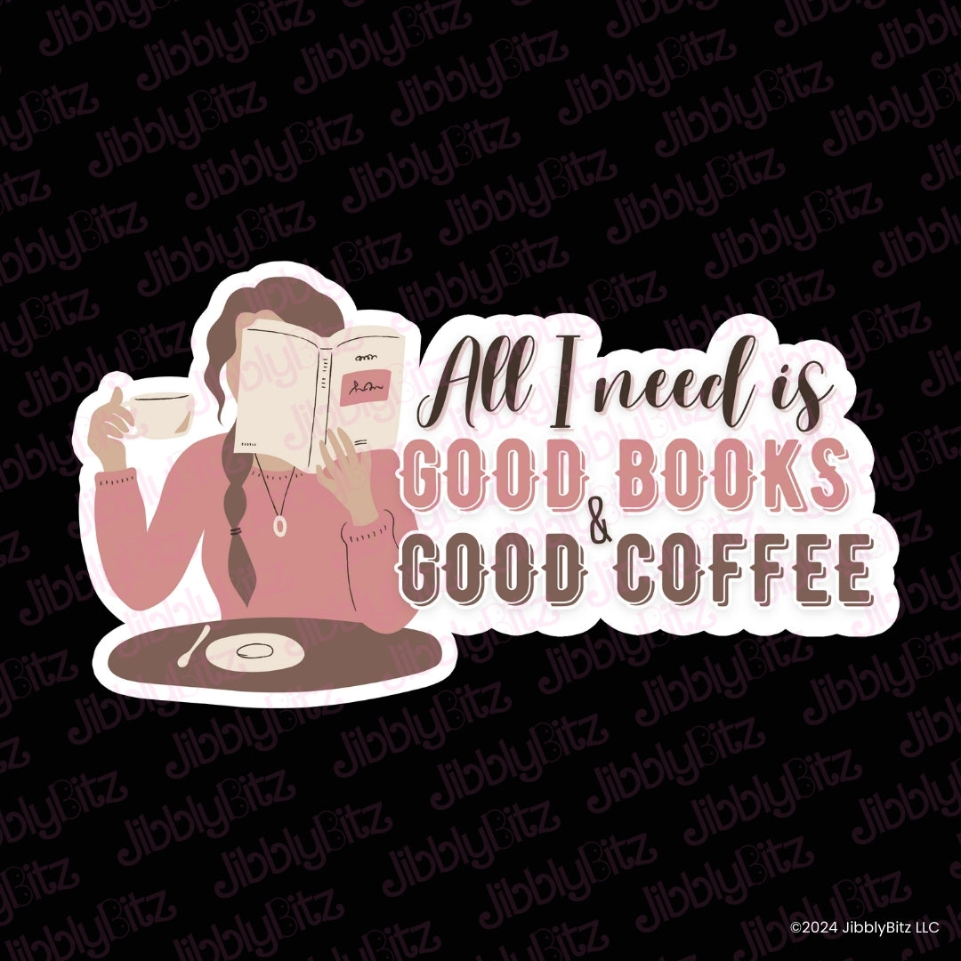 All I Need is Good Books & Good Coffee Charm