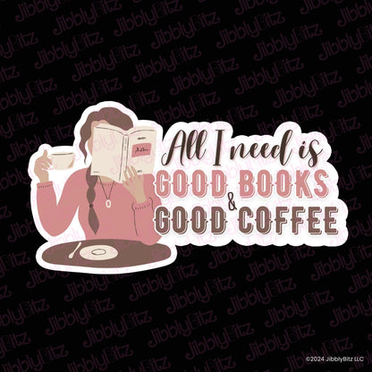 All I Need is Good Books & Good Coffee Charm