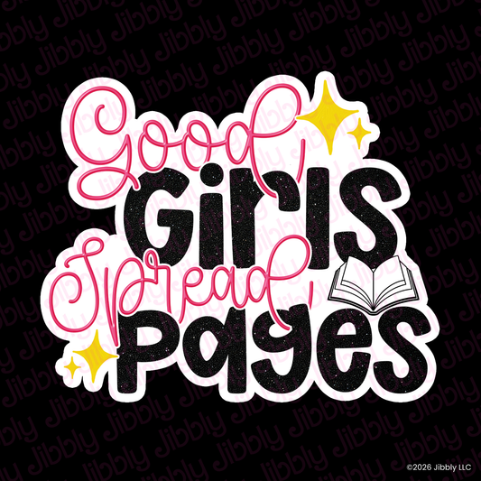 Good Girls Spread Pages Weatherproof Vinyl Sticker | Bookish Gift | Romance Reader Collectable