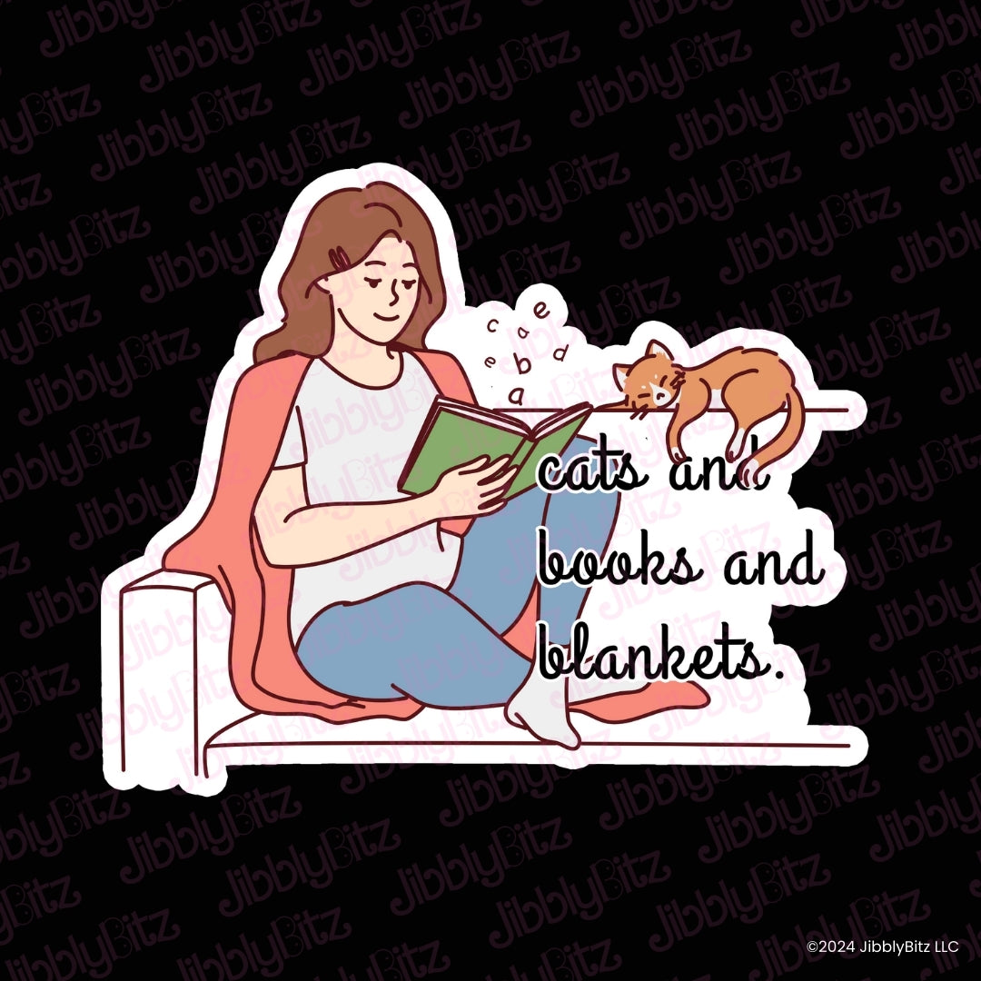 Cats and Books and Blankets Charm