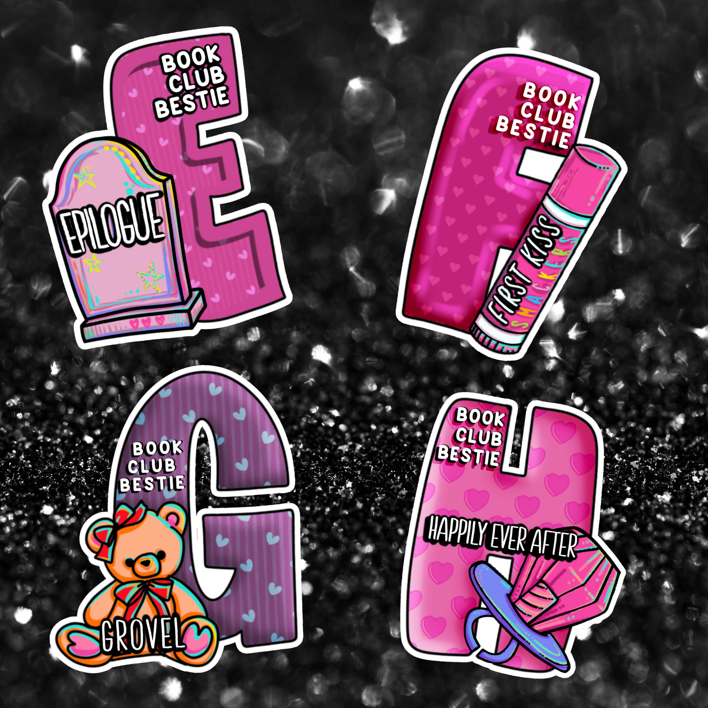 BOOK CLUB BESTIES Charms | Bookish Gift | Romance Reader Collectable