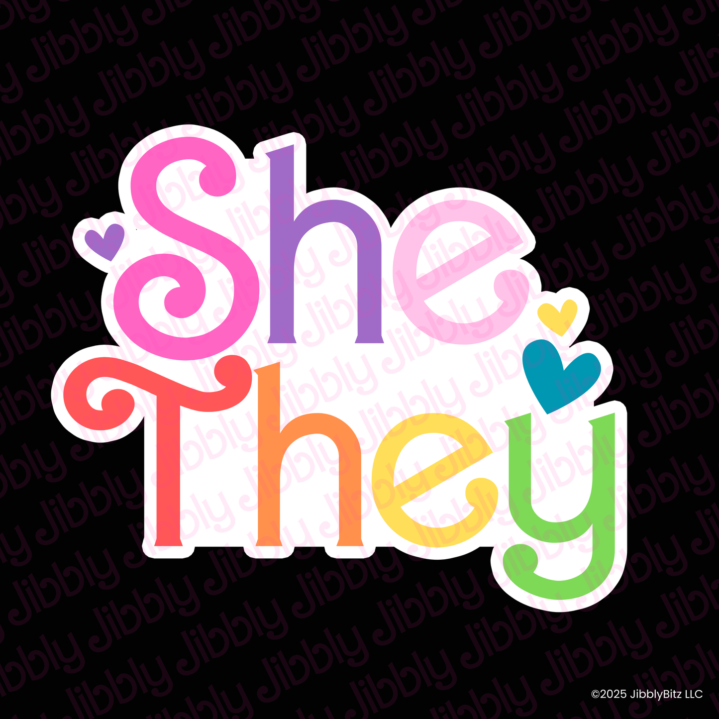 She/They Waterproof Vinyl Sticker