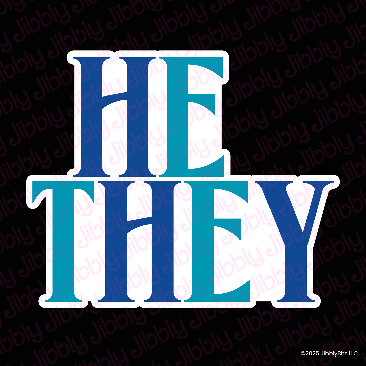 He/They Waterproof Vinyl Sticker