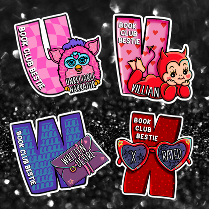 BOOK CLUB BESTIES Charms | Bookish Gift | Romance Reader Collectable