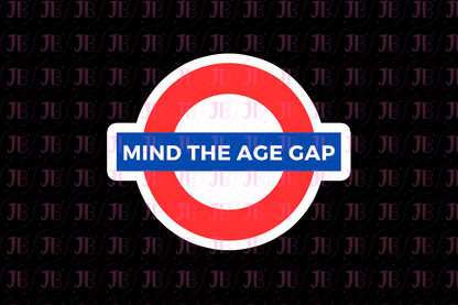 Mind the Age Gap Weatherproof Vinyl Sticker