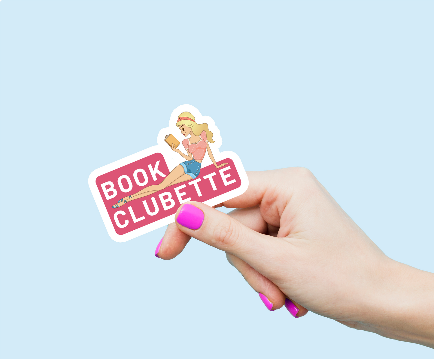 Book Clubette Weatherproof Vinyl Sticker