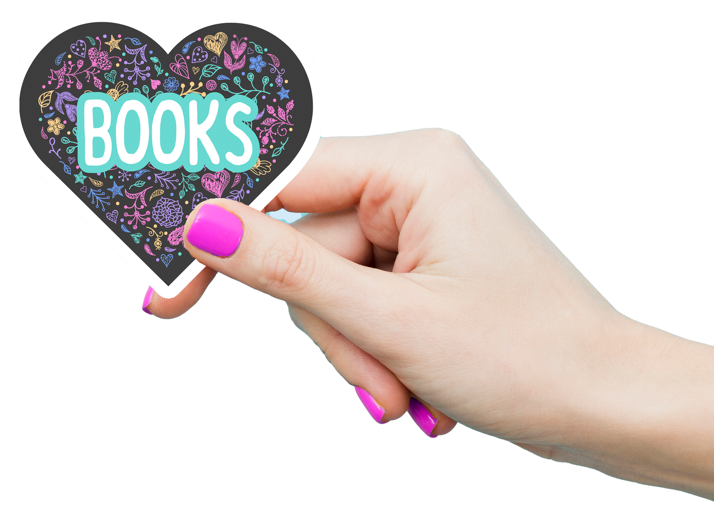 Bookish Gift - Romance Reader Sticker - Love Books Weatherproof Vinyl Sticker