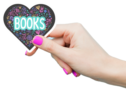 Bookish Gift - Romance Reader Sticker - Love Books Weatherproof Vinyl Sticker