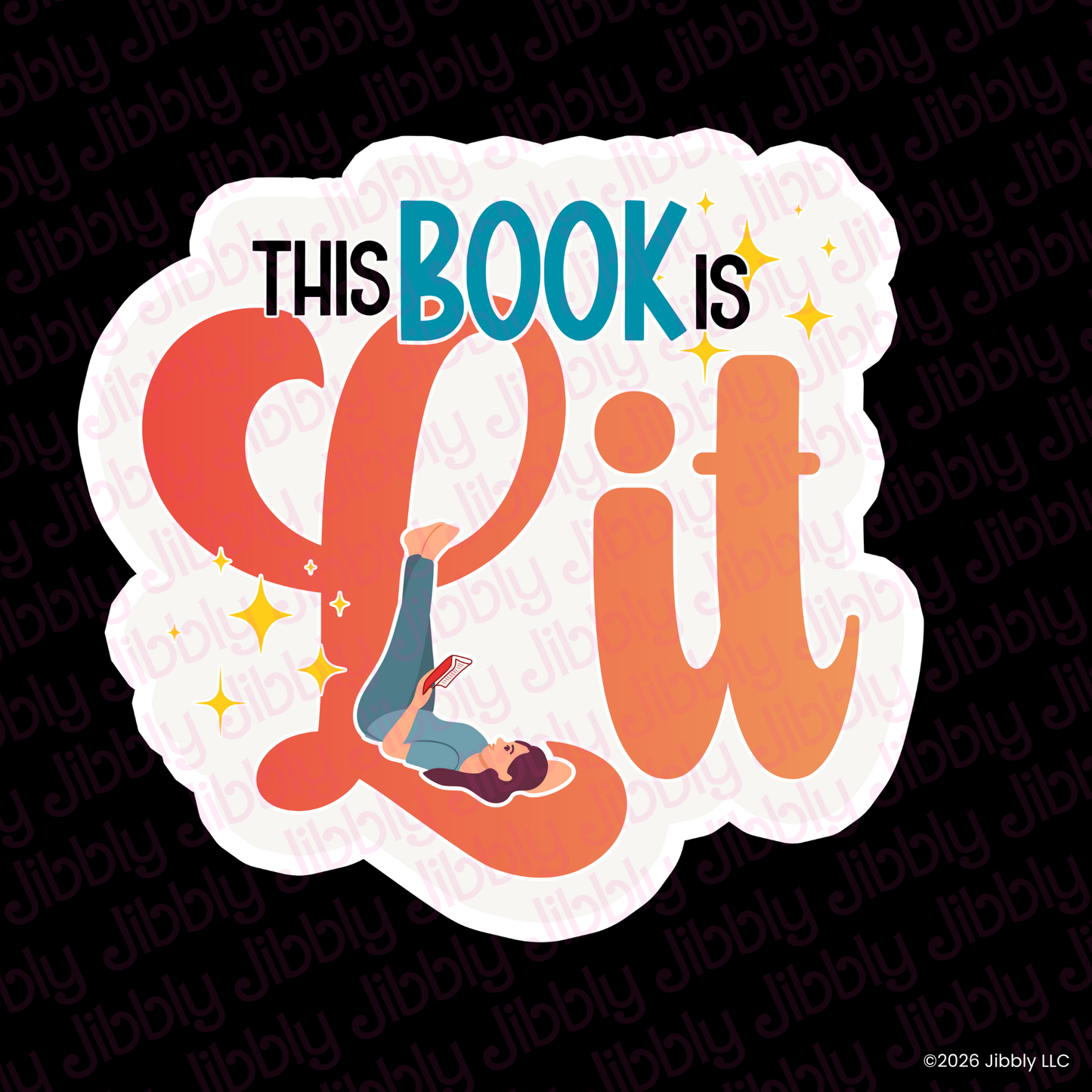 This Book Is Lit Weatherproof Vinyl Sticker | Bookish Gift | Romance Reader Collectable