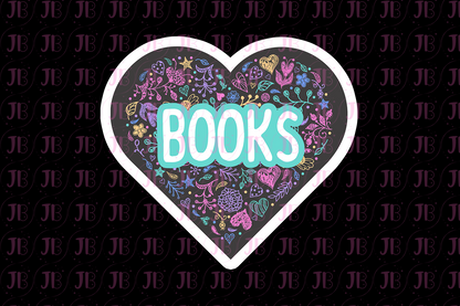 Love Books Weatherproof Vinyl Sticker