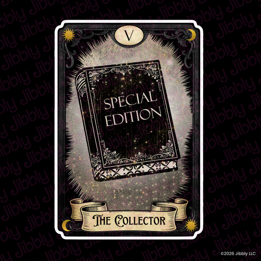 The Collector Tarot Card Weatherproof Vinyl Sticker | Bookish Gift | Romance Reader Collectable