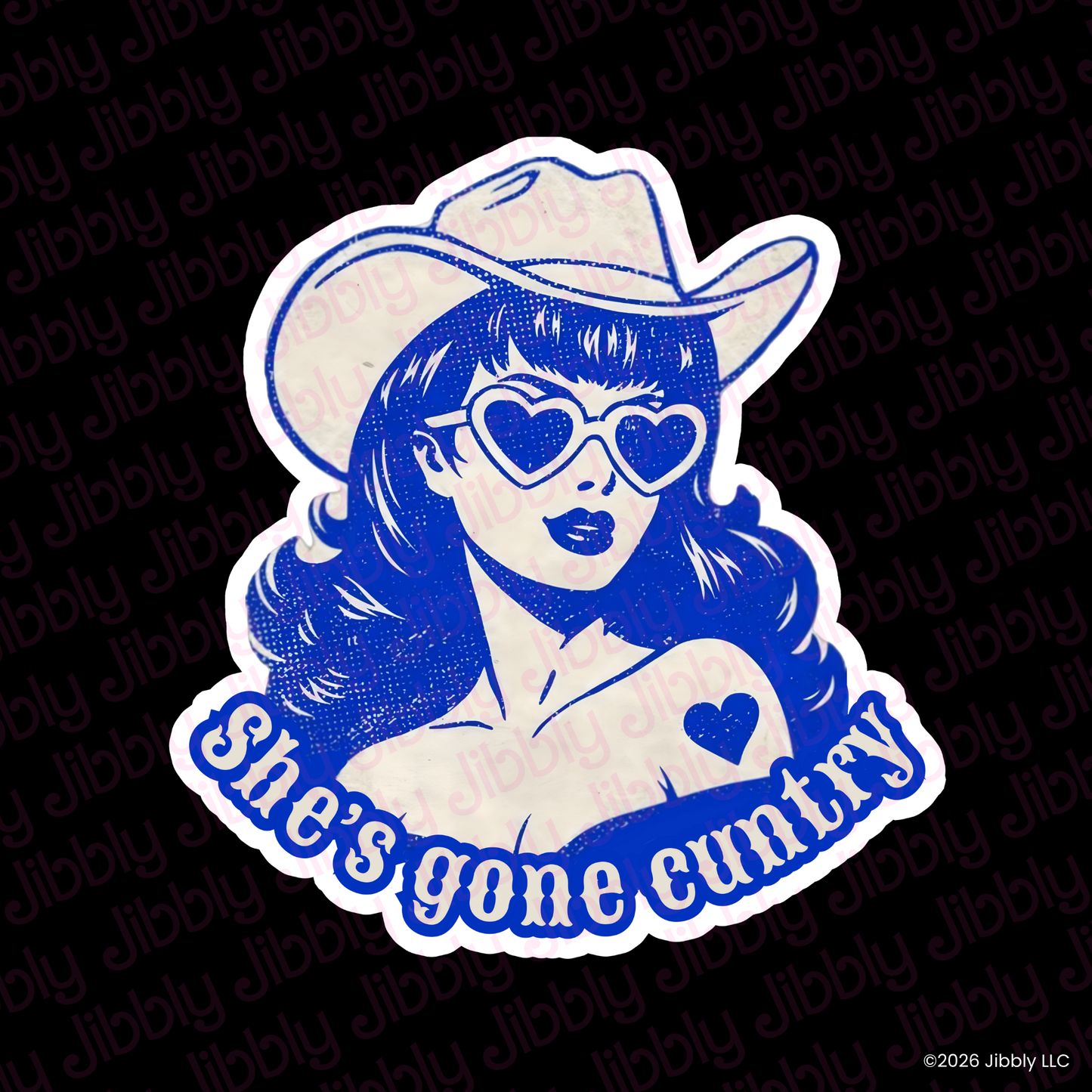She's Gone Country Weatherproof Vinyl Sticker | Bookish Gift | Romance Reader Collectable