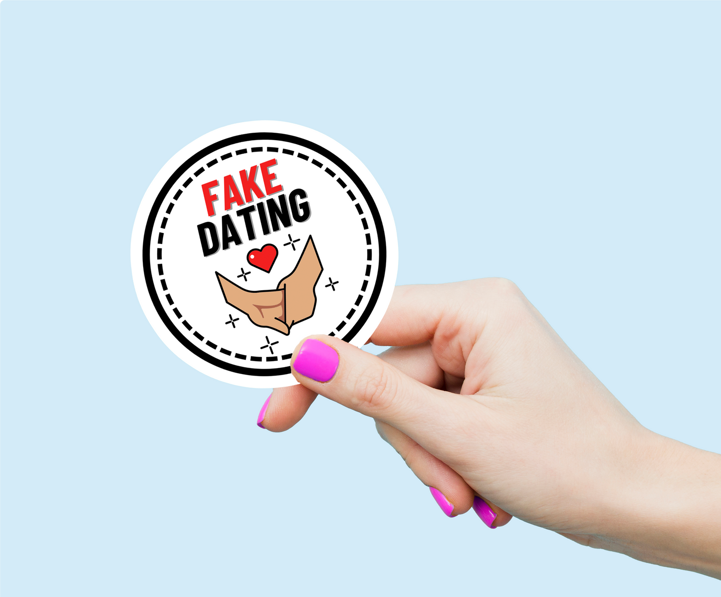 Fake Dating Trope Weatherproof Vinyl Sticker