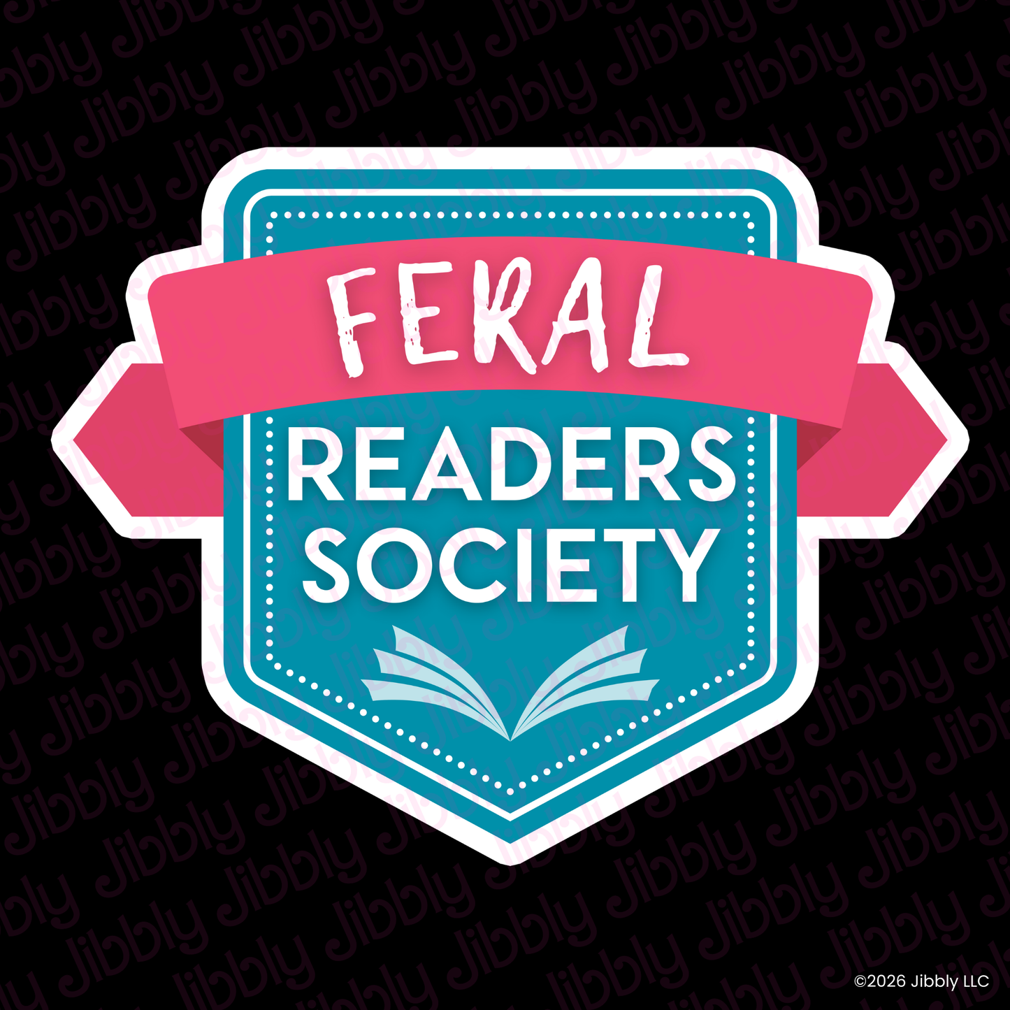Feral Readers Society Weatherproof Vinyl Sticker | Bookish Gift | Romance Reader Collectable