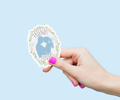 Friends to Lovers Trope Weatherproof Vinyl Sticker