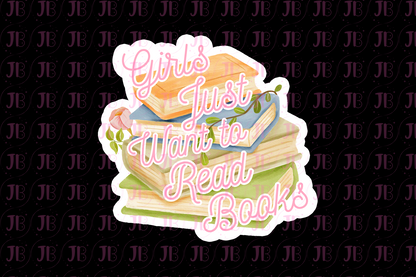 Girls Just Want to Read Books Charm