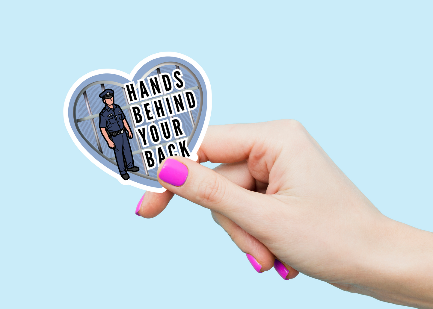 Bookish Gift - Romance Reader Sticker - Hands Behind Your Back Weatherproof Vinyl Sticker