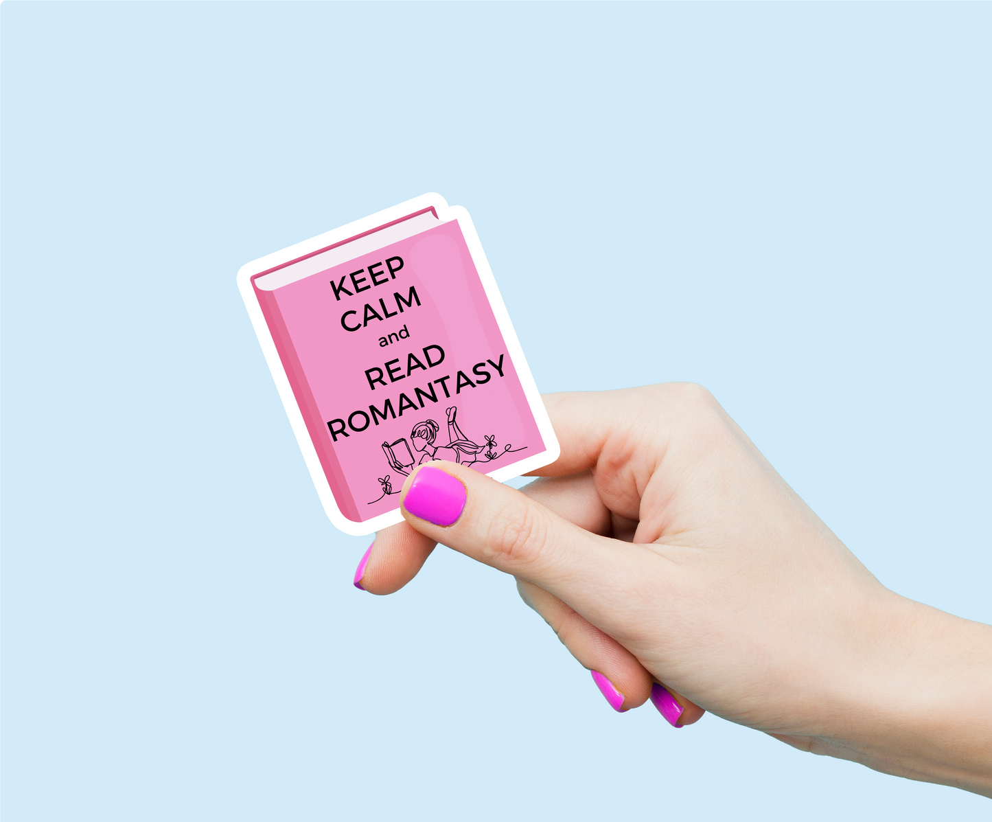 Keep Calm and Read Romantasy Weatherproof Vinyl Sticker