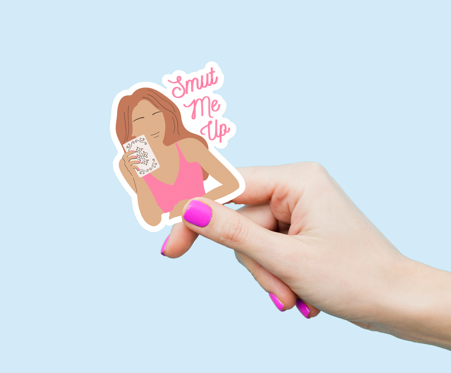 Smut Me Up Strawberry Blonde Weatherproof Vinyl Sticker