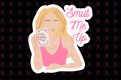 Smut Me Up Blonde Weatherproof Vinyl Sticker