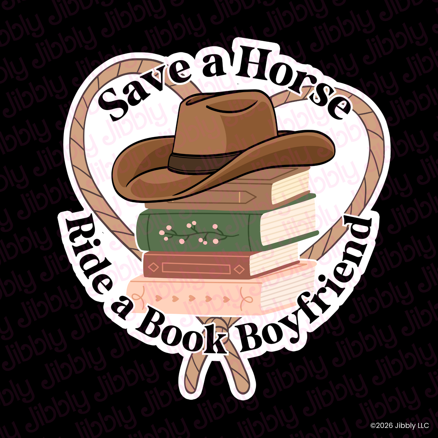 Save A Horse Ride A Book Boyfriend Weatherproof Vinyl Sticker | Bookish Gift | Romance Reader Collectable