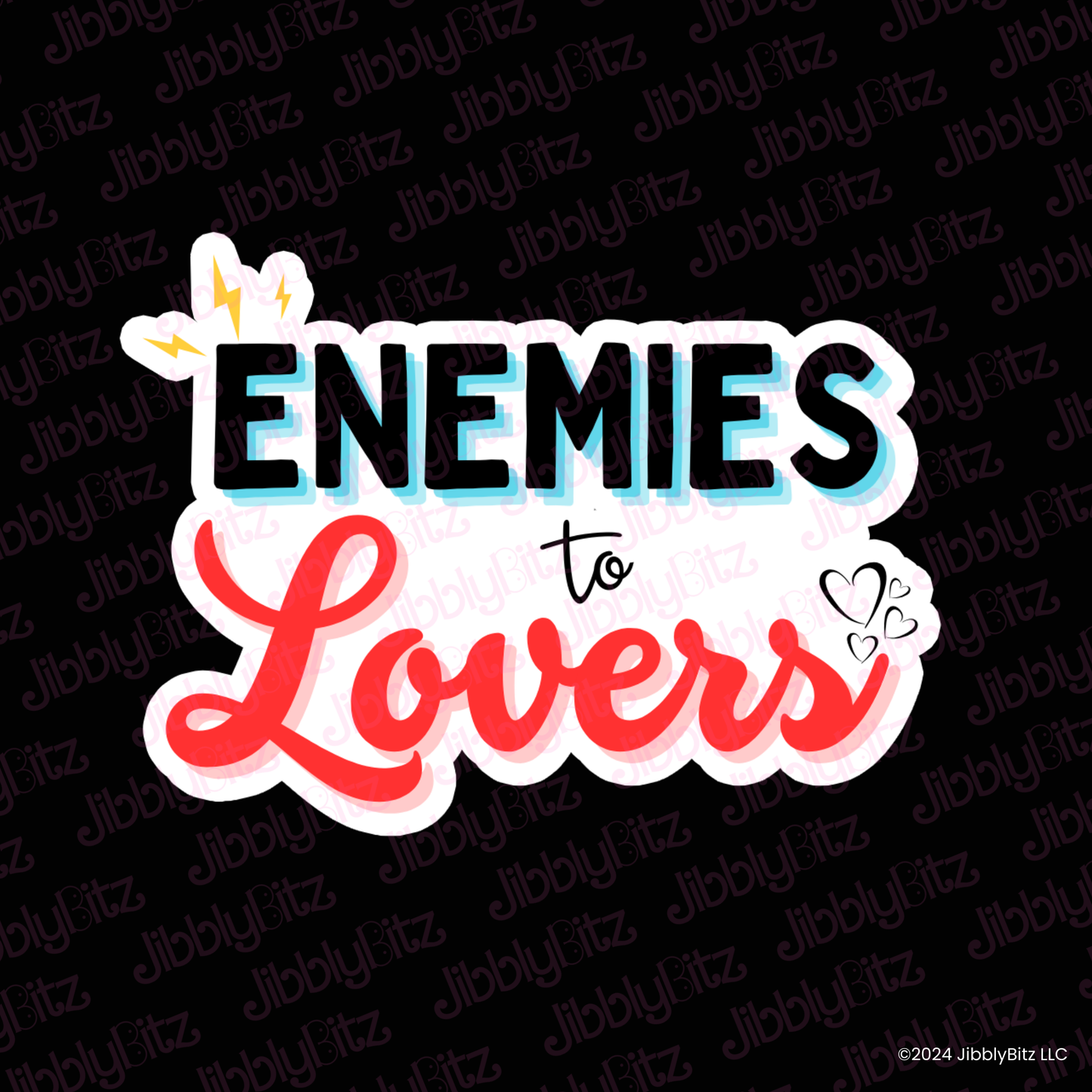 Bookish Gift - Romance Reader Sticker - Enemies to Lovers Trope Weatherproof Vinyl Sticker