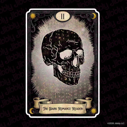 The Dark Romance Reader Tarot Card Weatherproof Vinyl Sticker | Bookish Gift | Romance Reader Collectable