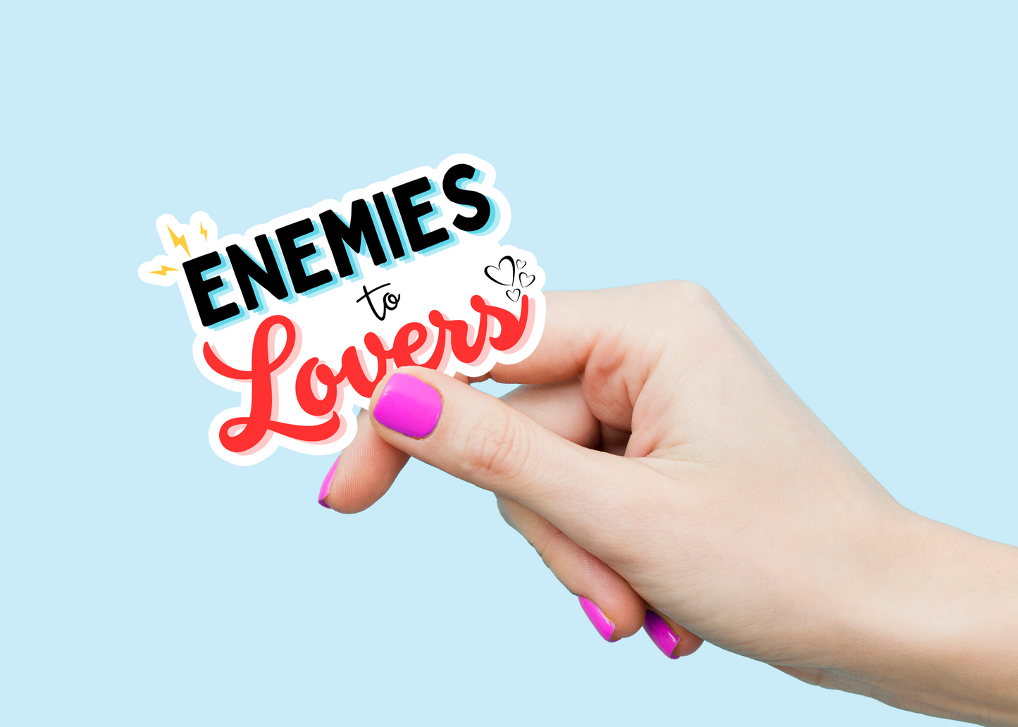 Enemies to Lovers Trope Weatherproof Vinyl Sticker