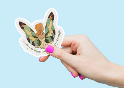 Fairy Wings and Pretty Things Weatherproof Vinyl Sticker