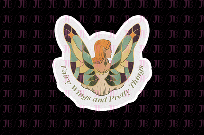 Fairy Wings and Pretty Things Weatherproof Vinyl Sticker