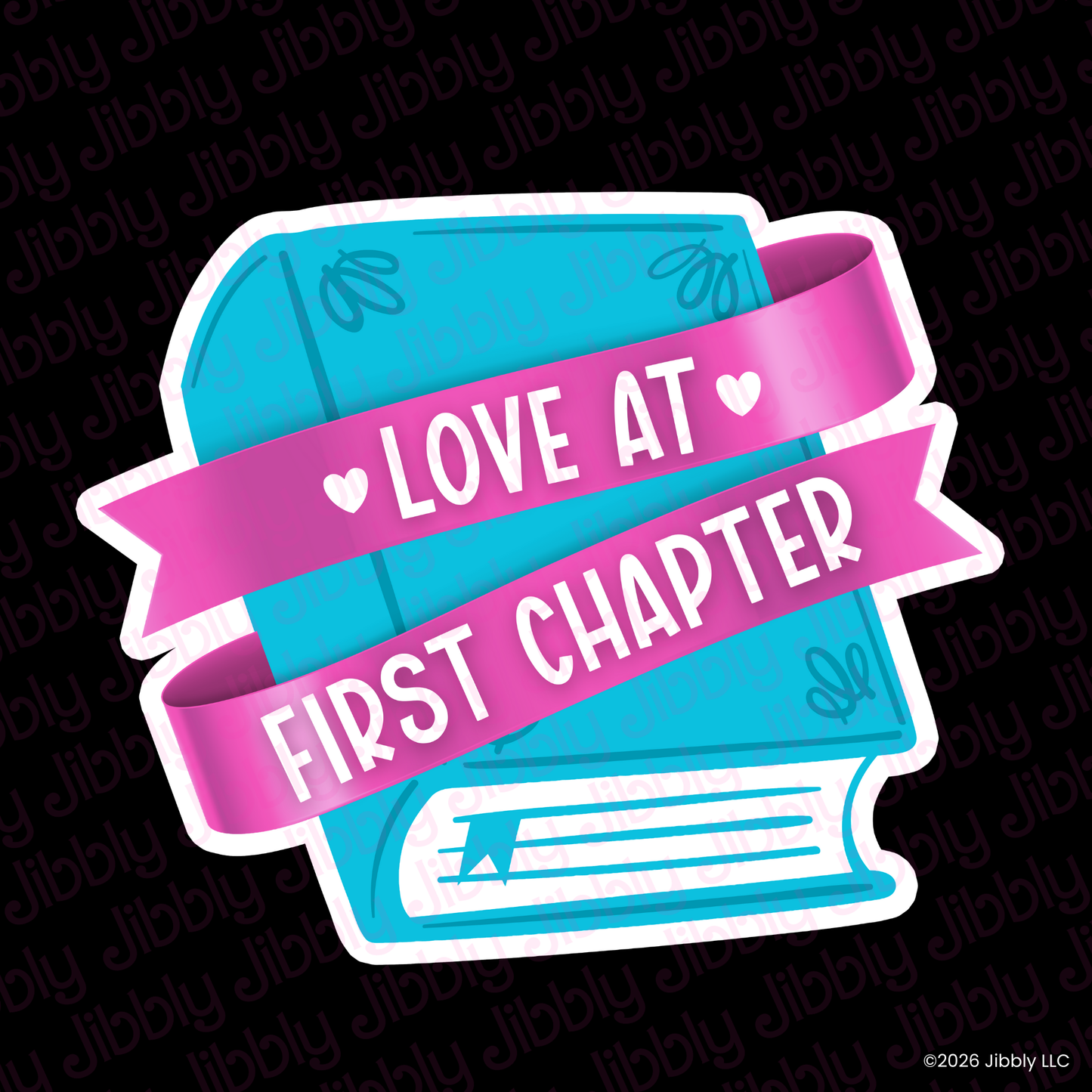 Love At First Chapter Weatherproof Vinyl Sticker | Bookish Gift | Romance Reader Collectable