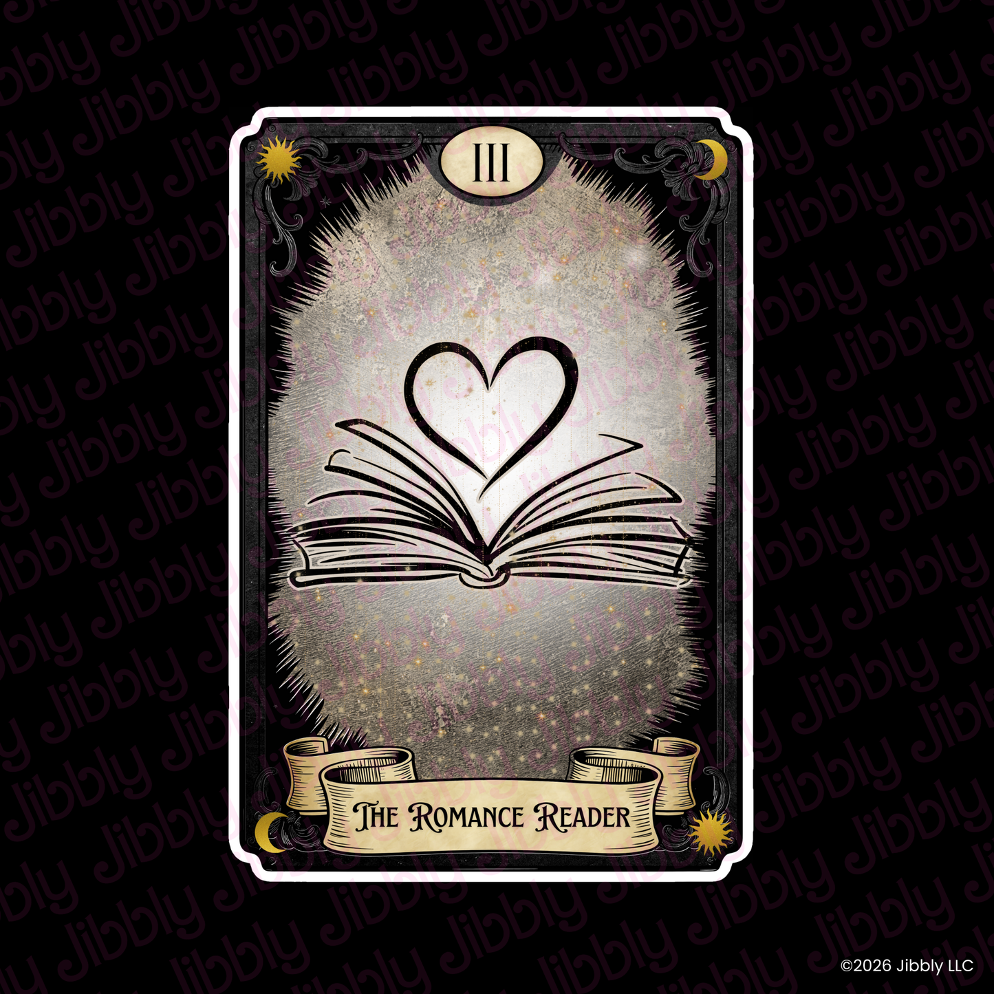 The Romance Reader Tarot Card Weatherproof Vinyl Sticker | Bookish Gift | Romance Reader Collectable