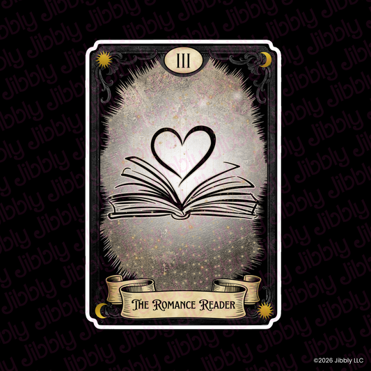 The Romance Reader Tarot Card Weatherproof Vinyl Sticker | Bookish Gift | Romance Reader Collectable