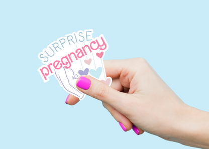 Surprise Pregnancy Weatherproof Vinyl Sticker