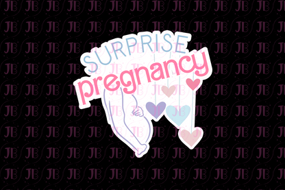 Surprise Pregnancy Weatherproof Vinyl Sticker